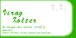 virag kolter business card